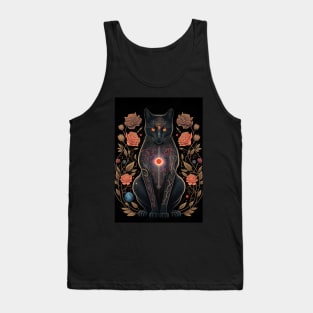 floral cat 2 Tank Top